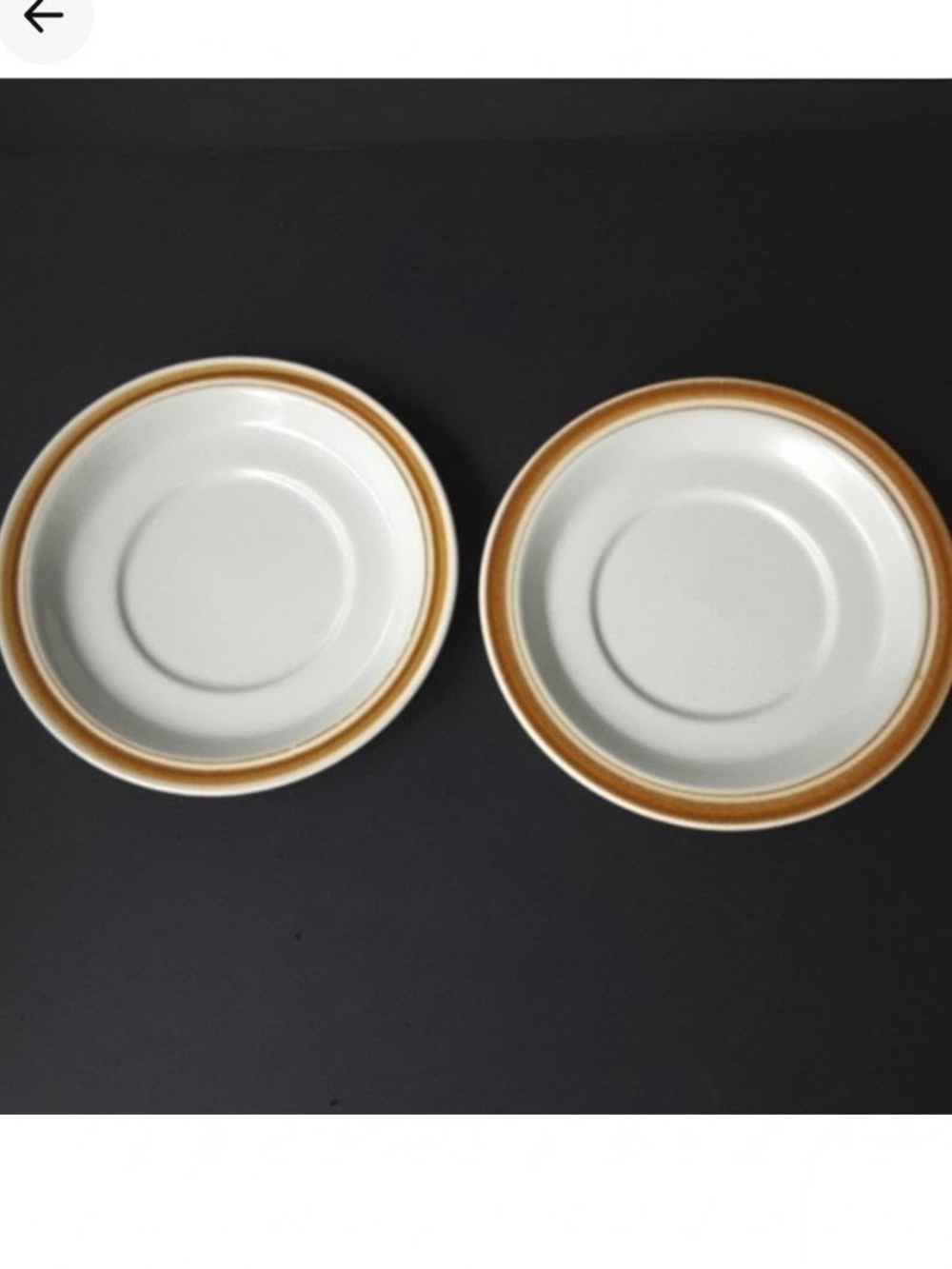 Royal Doulton Cinnamon Saucers Lambeth Stoneware L.S. 1003 Set of 2 Discontinued